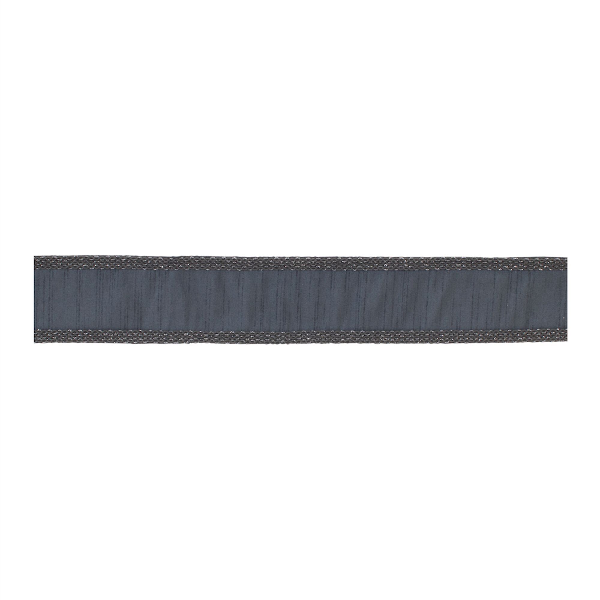 Dark Grey Glitter Wired Ribbon (Set of 2), GREY, hi-res image number 0