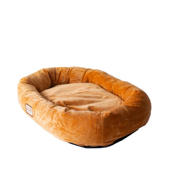 Bolstered Pet Bed and Mat, ultra-soft Dog Bed, Brown, Large, , alternate image number null