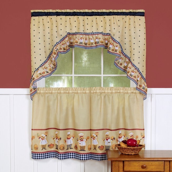 Cucina Printed Tier & Swag Window Set, MULTI, hi-res image number null