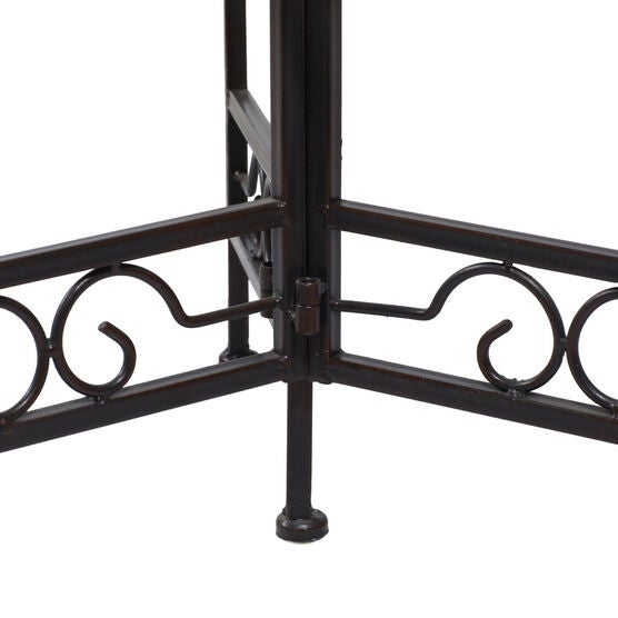 Set Of 3 Brown Metal Traditional Plantstand, , alternate image number null