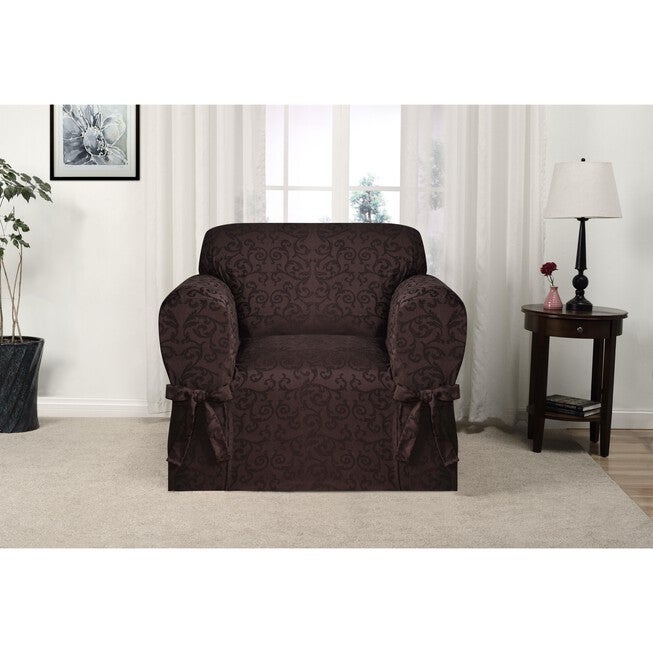 Kathy Ireland American Chair Cover, BROWN, hi-res image number 0