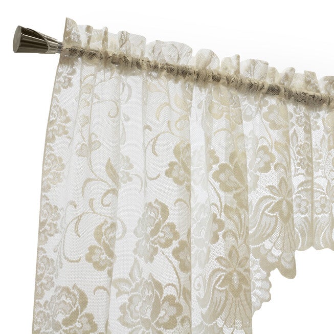 Limoges Sheer Rod Pocket Swag Valance Set, , alternate image number null