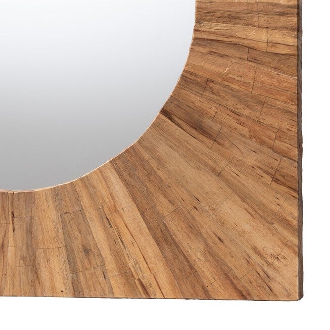 Mosa Bohemian Pealed Grasscloth Accent Mirror, NATURAL, alternate image number null
