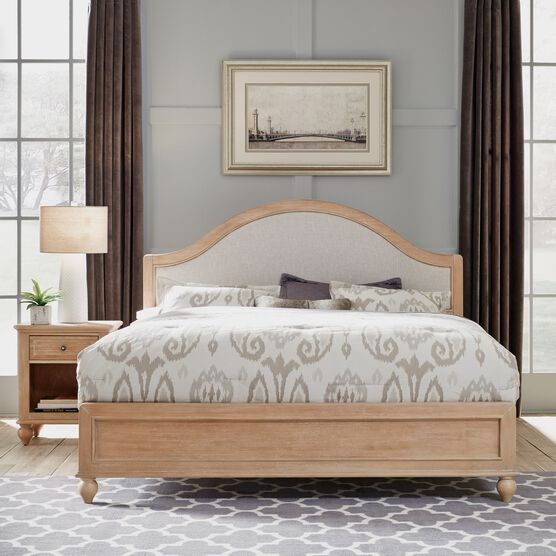 Cambridge White King Bed & Night Stand, WHITE, hi-res image number null