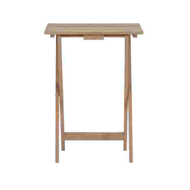 Single wooden tray table with X-shaped legs