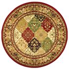Lyndhurst 221 Multi / Red 8' X 8' Round Round Rug, MULTI RED, hi-res image number null