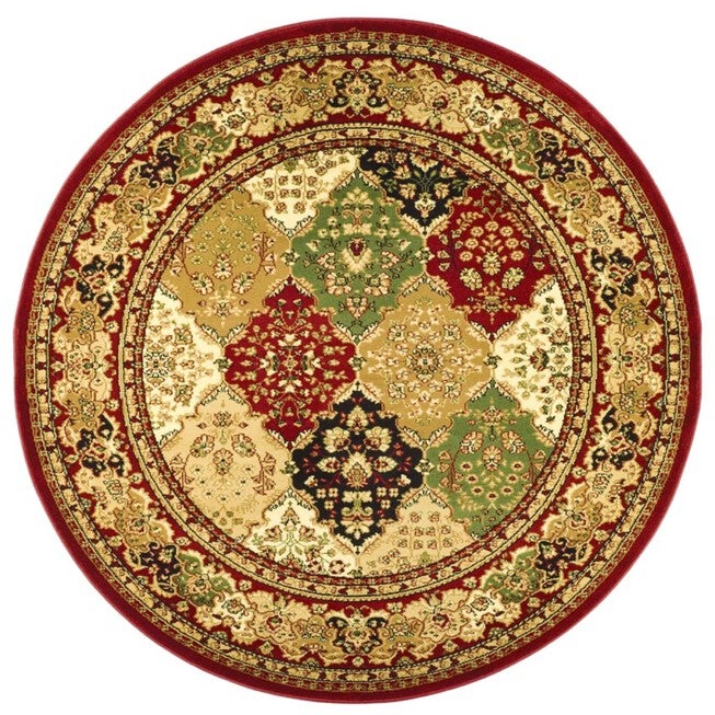 Lyndhurst 221 Multi / Red 8' X 8' Round Round Rug, MULTI RED, hi-res image number 0