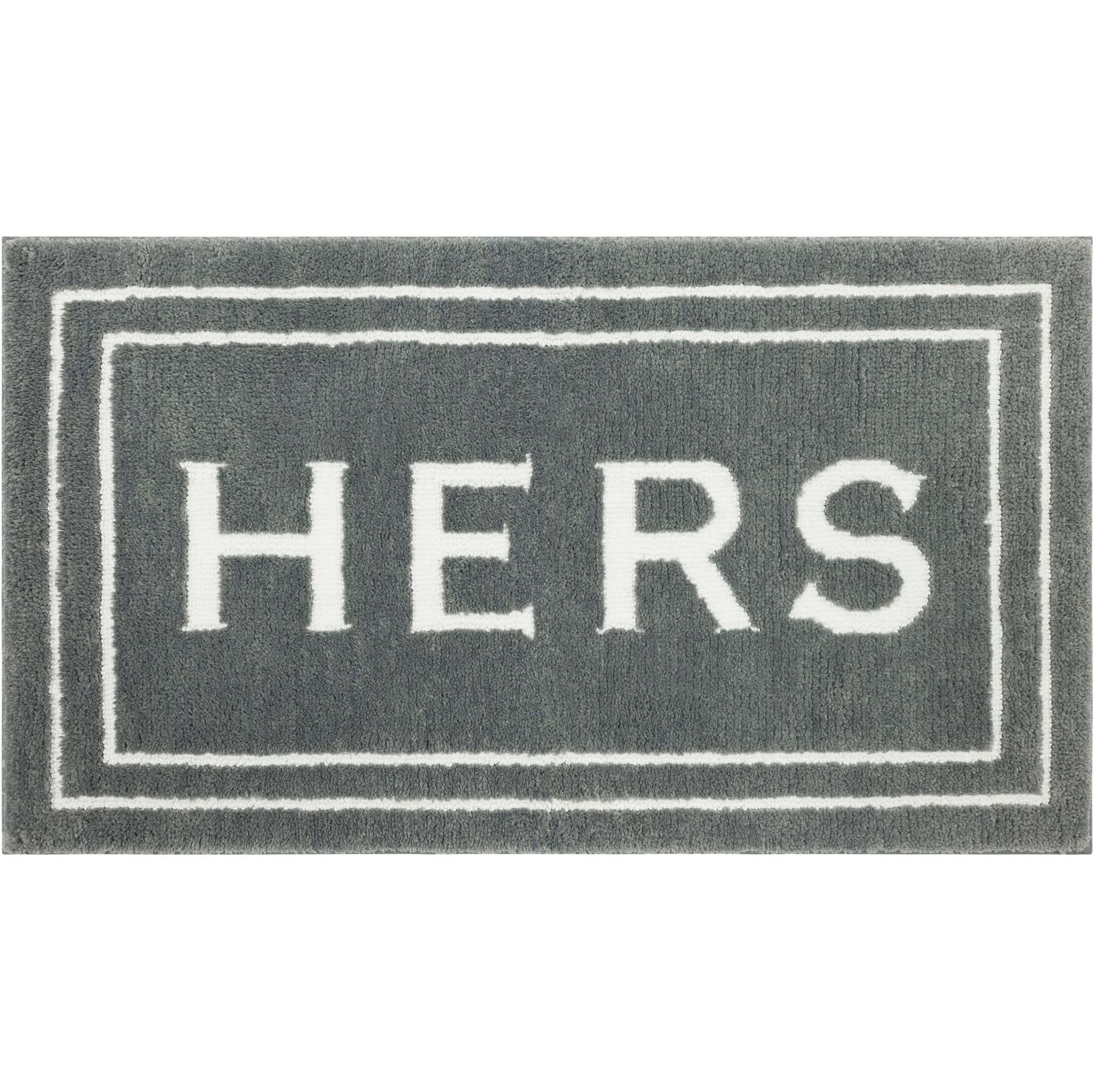 Hers Bath Rug, PEWTER, hi-res image number 0