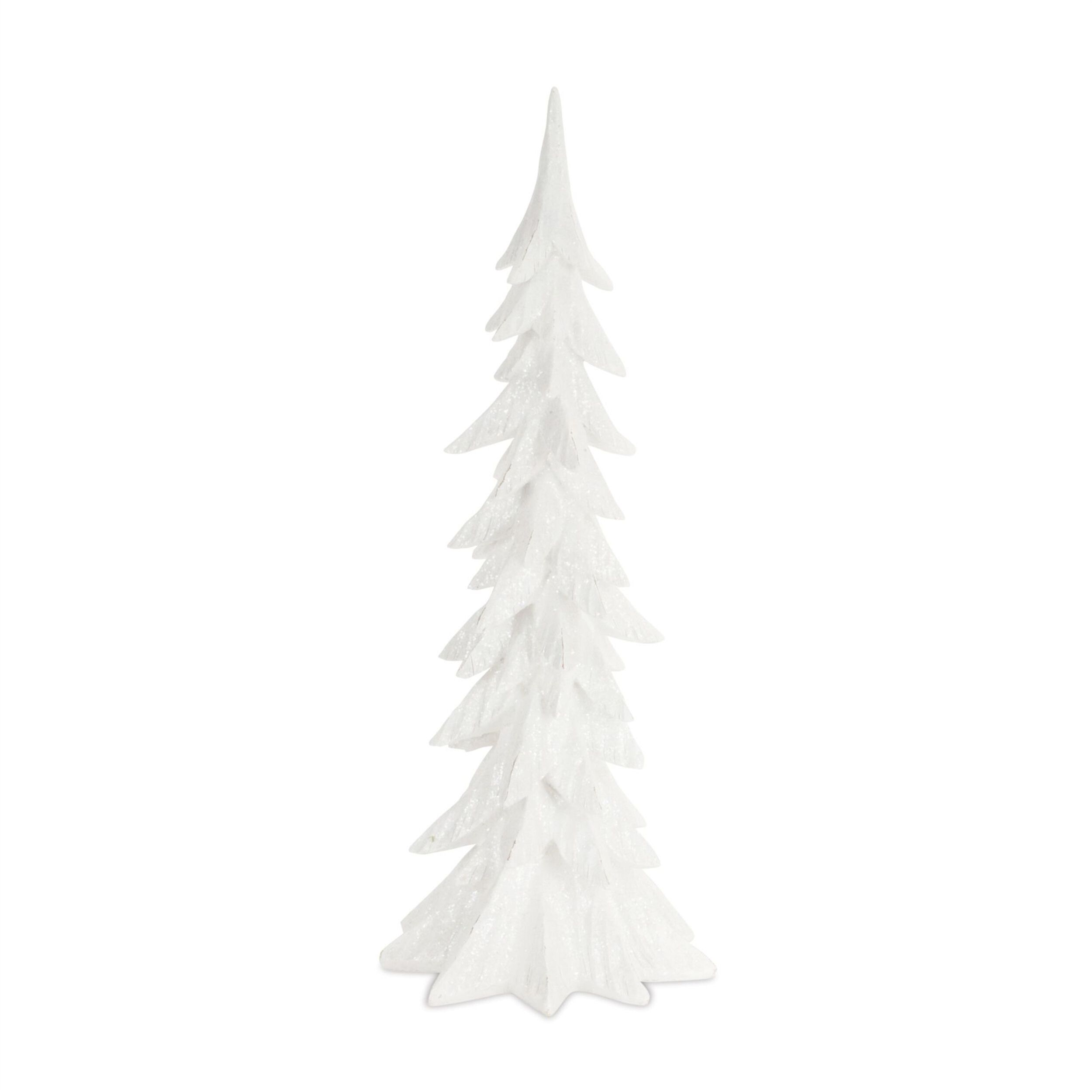 White Shimmer Tabletop Holiday Tree (Set of 3), WHITE, alternate image number 3