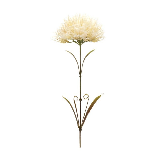 Puff Stem (Set of 6) 24 inchesH Plastic, CREAM/GREEN, hi-res image number 0