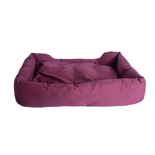 Bolstered Pet Dog Bed, Burgundy, Medium, , alternate image number null