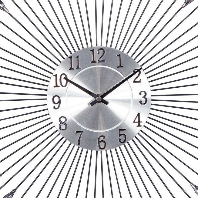 Silver Metal Modern Wall Clock, , alternate image number null