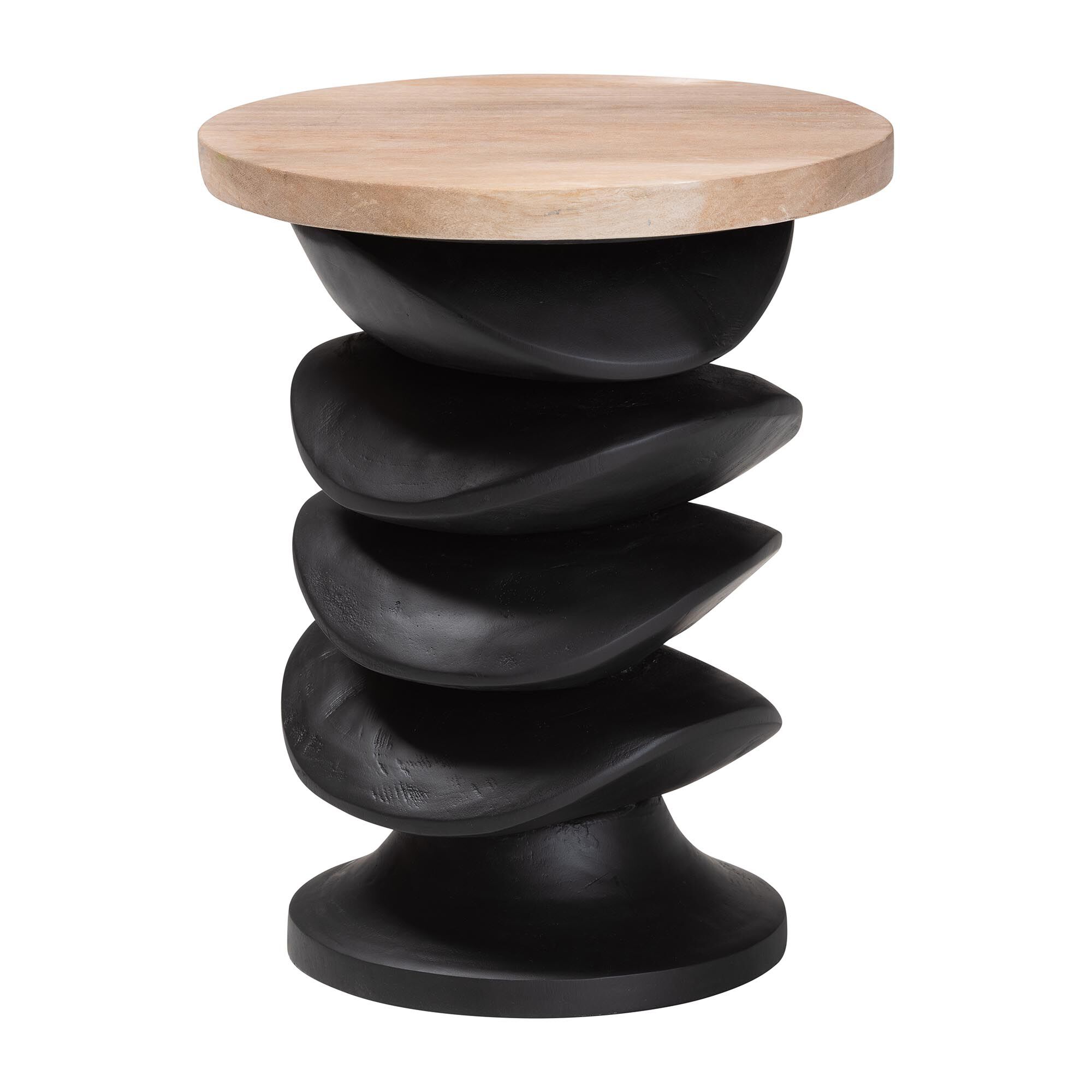 Ziva End Table with Petrified Wood Top, BROWN, alternate image number 2