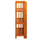 3-Shelf Folding Stackable Bookcase 27.5" Wide-Honey Oak, , on-hover image number null