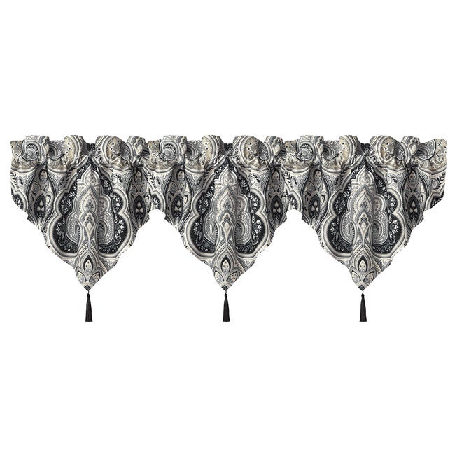 Messina Window Ascot Valance, BLACK, alternate image number null