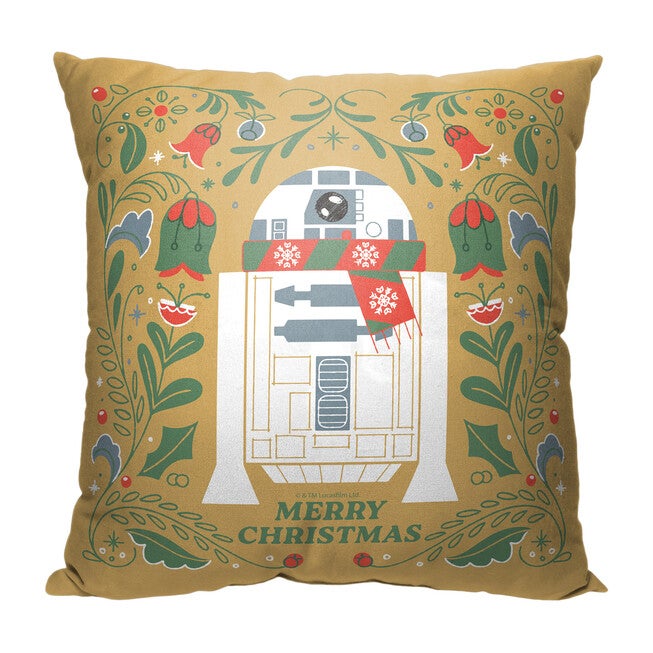 Star Wars Classic Holiday Droid Printed Throw Pillow, O, hi-res image number null