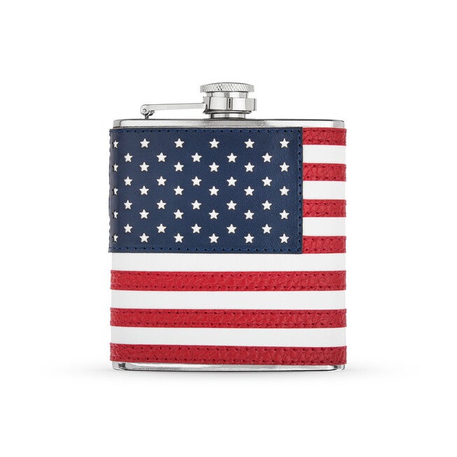 American Stainless Steel Flag Beverage Flask, MULTICOLOR, hi-res image number null