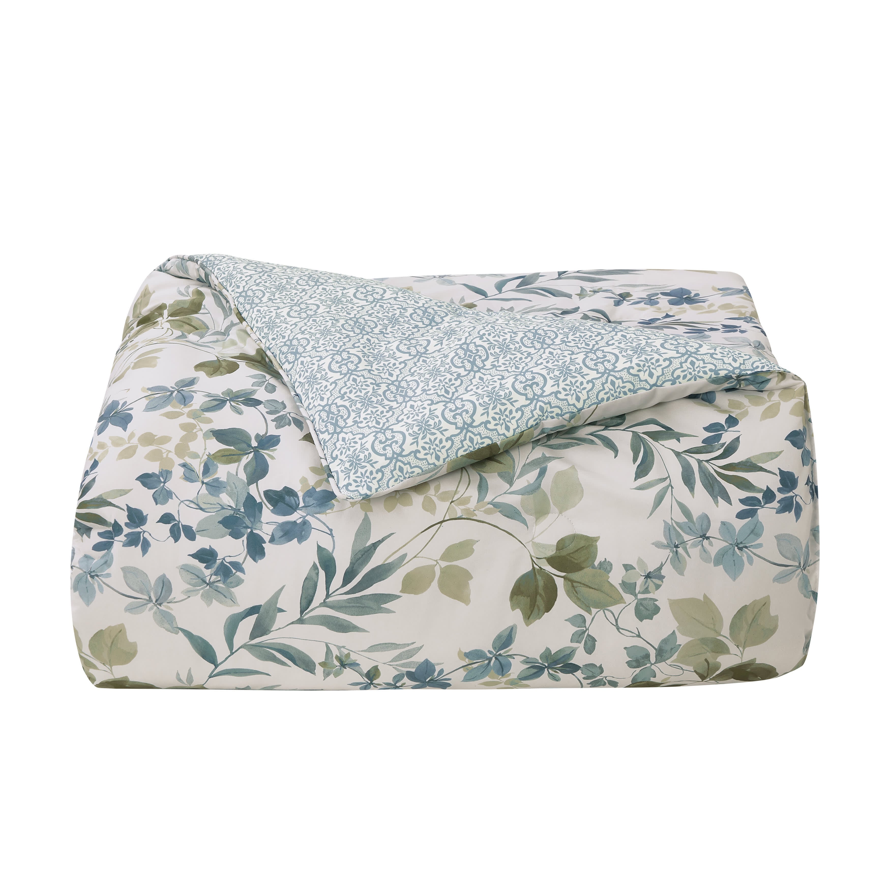 Evergreen Blue 4 Piece Comforter Set, BLUE, alternate image number null