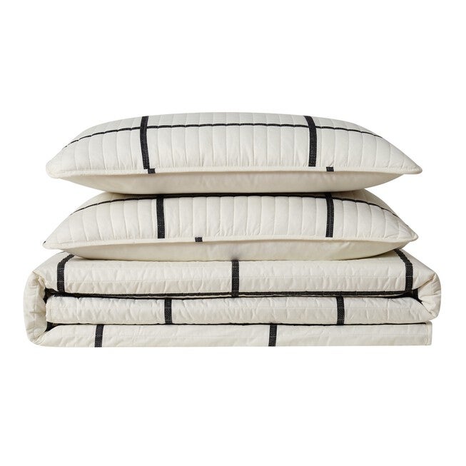 Kurt Windowpane 3-Piece Quilt Set, , alternate image number null