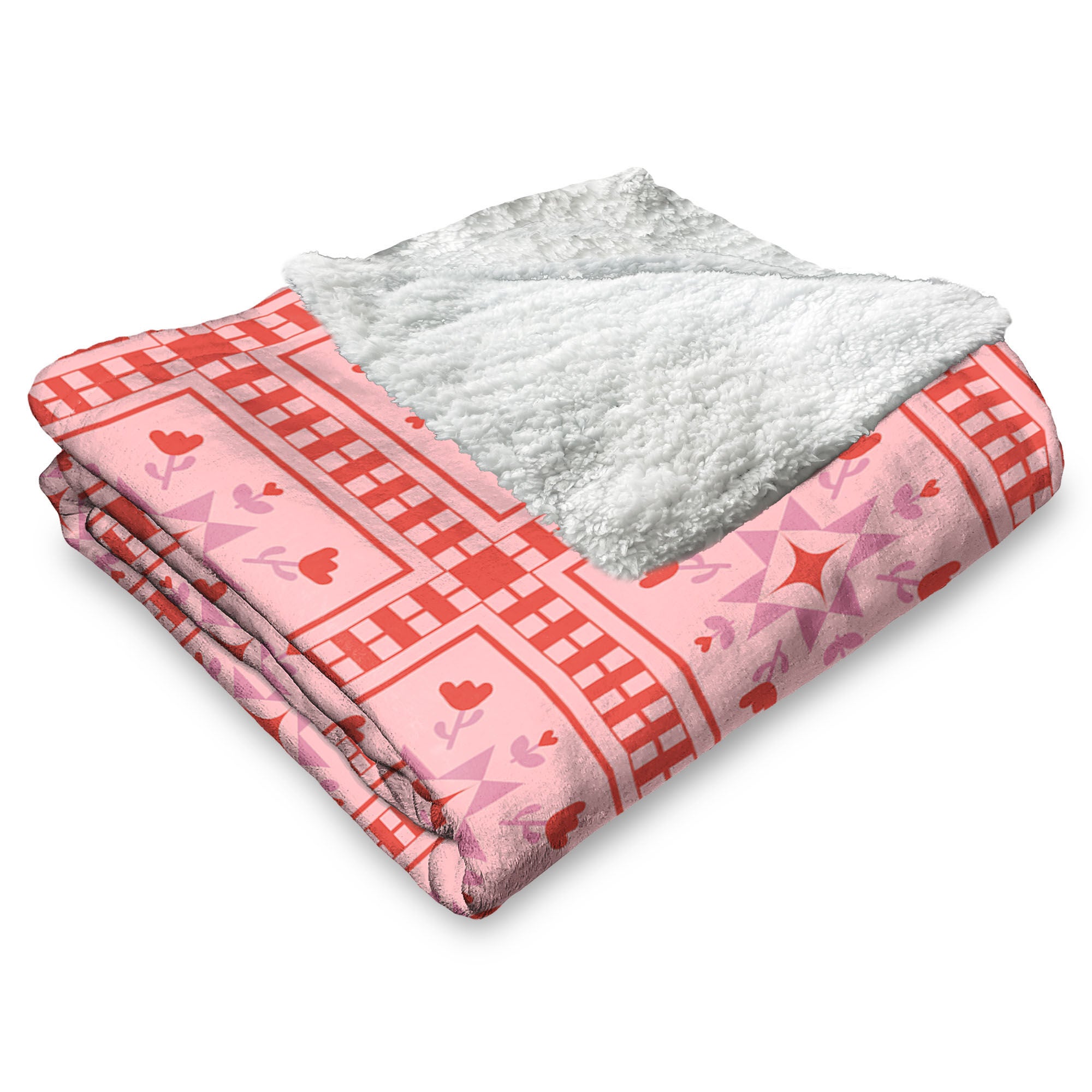 Valentine's Day Quilted Silk Touch Sherpa Throw Blanket 50x60 Inches, QUILTED THRO, alternate image number 3