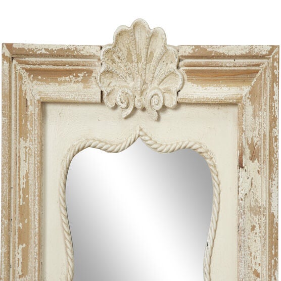 Set Of 4 Brown Wood Vintage Wall Mirror, , alternate image number null