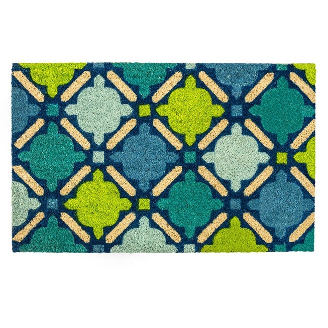 Blue Mosaic Doormat Floor Coverings, BLUE, hi-res image number null