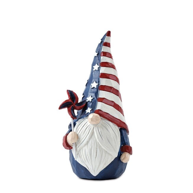 Americana Gnome Figurine (Set of 2), RED WHITE BLUE, alternate image number null