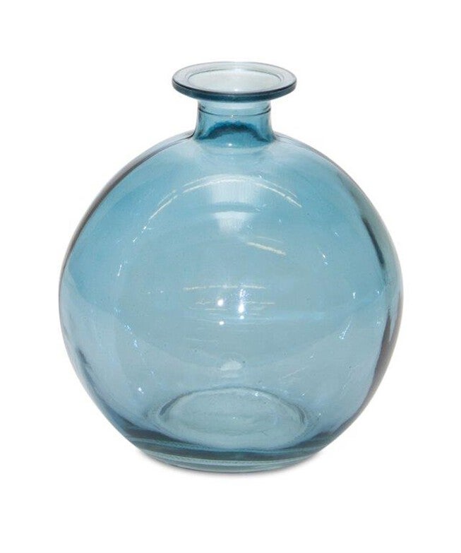 Vase (Set of 2) 5.5 inchesH Glass, BLUE, alternate image number 1