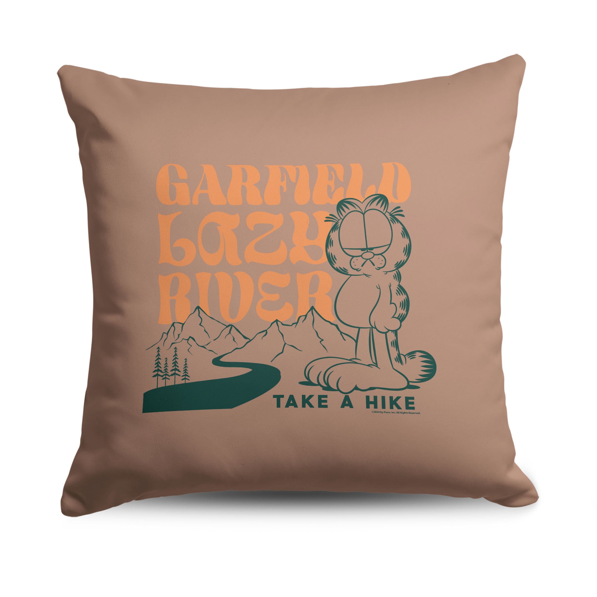 Nickelodeon Garfield Take a Hike Throw Pillow 18X18 Inches, BROWN, hi-res image number 0