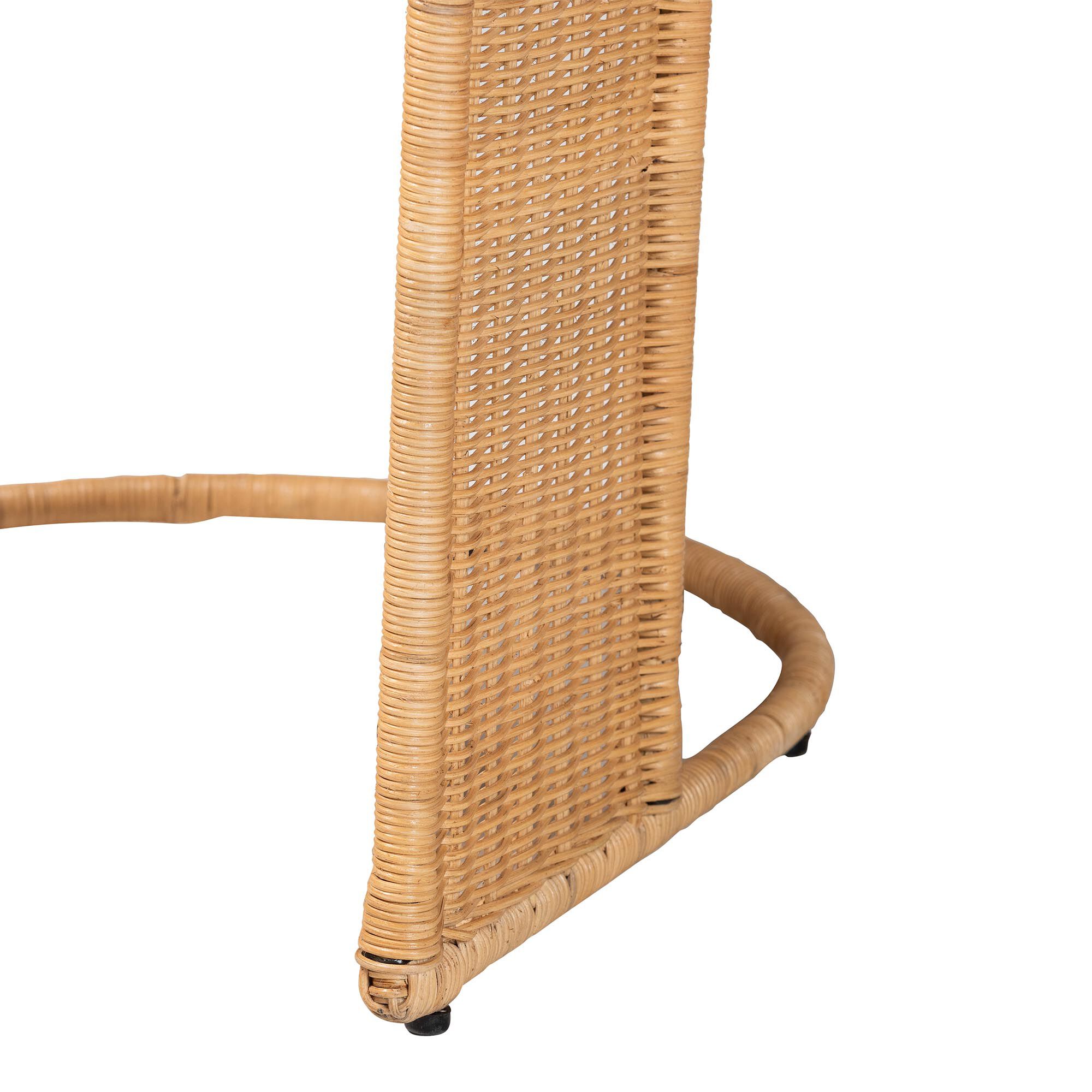 Palm Bohemian Light Honey Rattan Dining Chair, HONEY, alternate image number 6