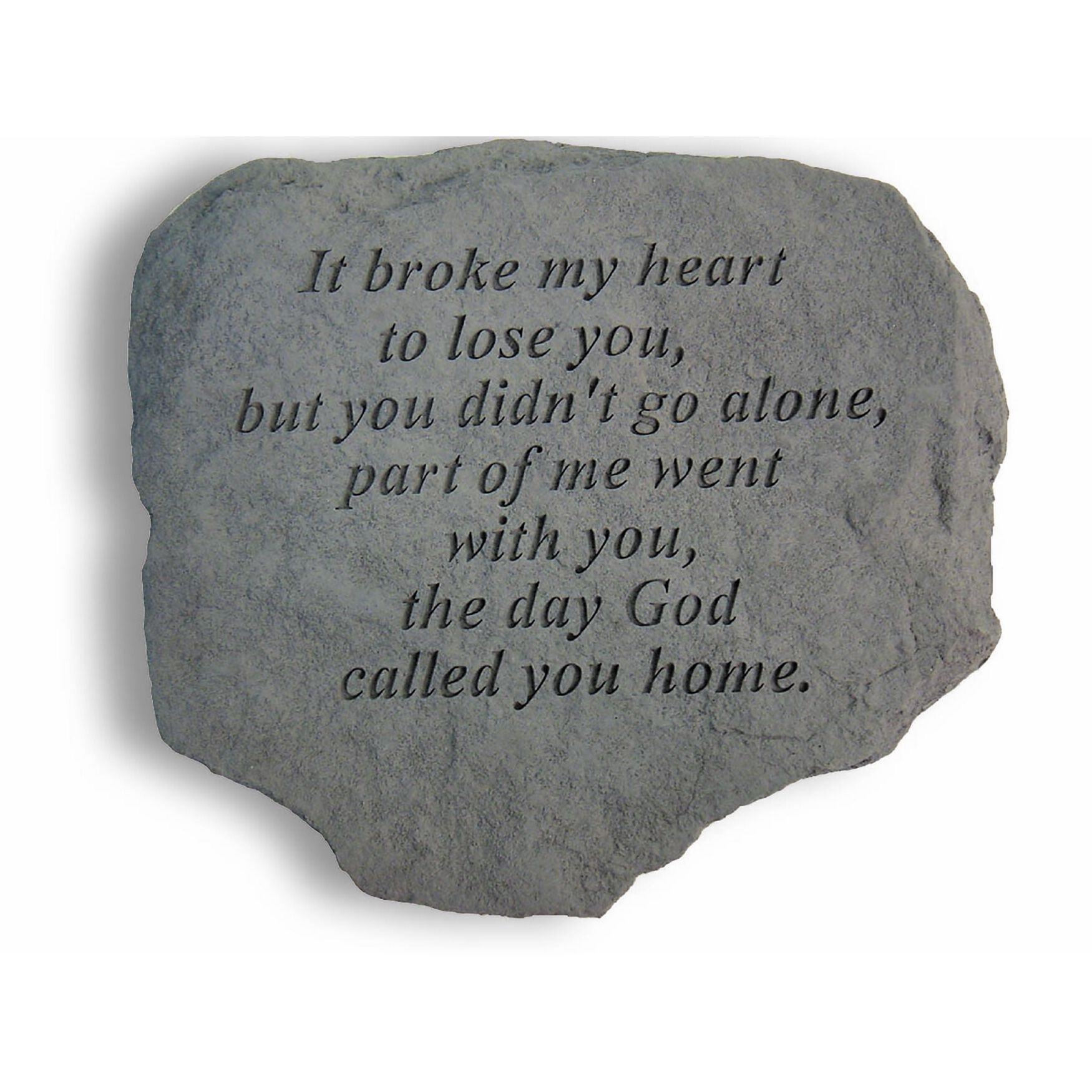 It Broke My Heart To Lose You Garden Memorial Accent Stone, GREY, hi-res image number 0