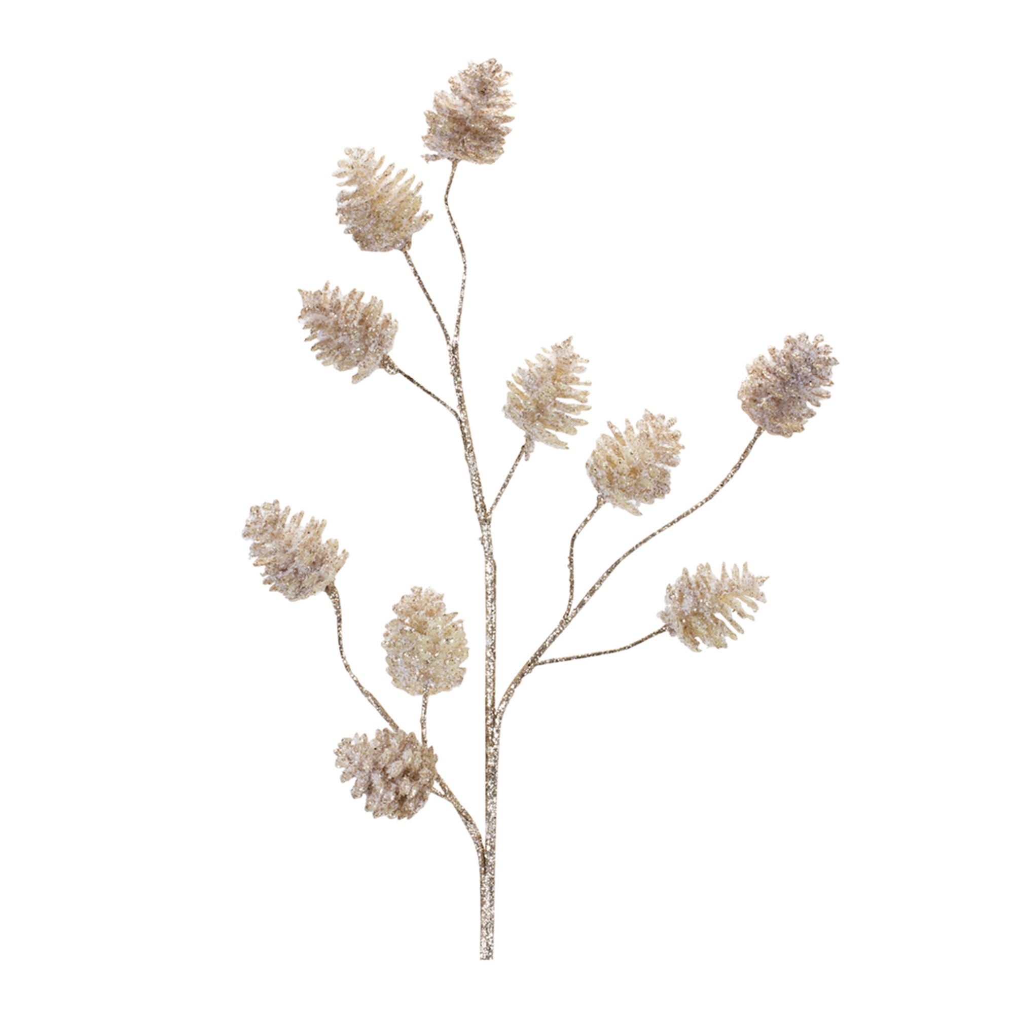 Champagne Pinecone Spray (Set of 6), CHAMPAGNE, hi-res image number 0