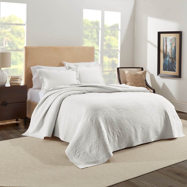 Raphaela European Matelassé Coverlet Set, WHITE, hi-res image number null