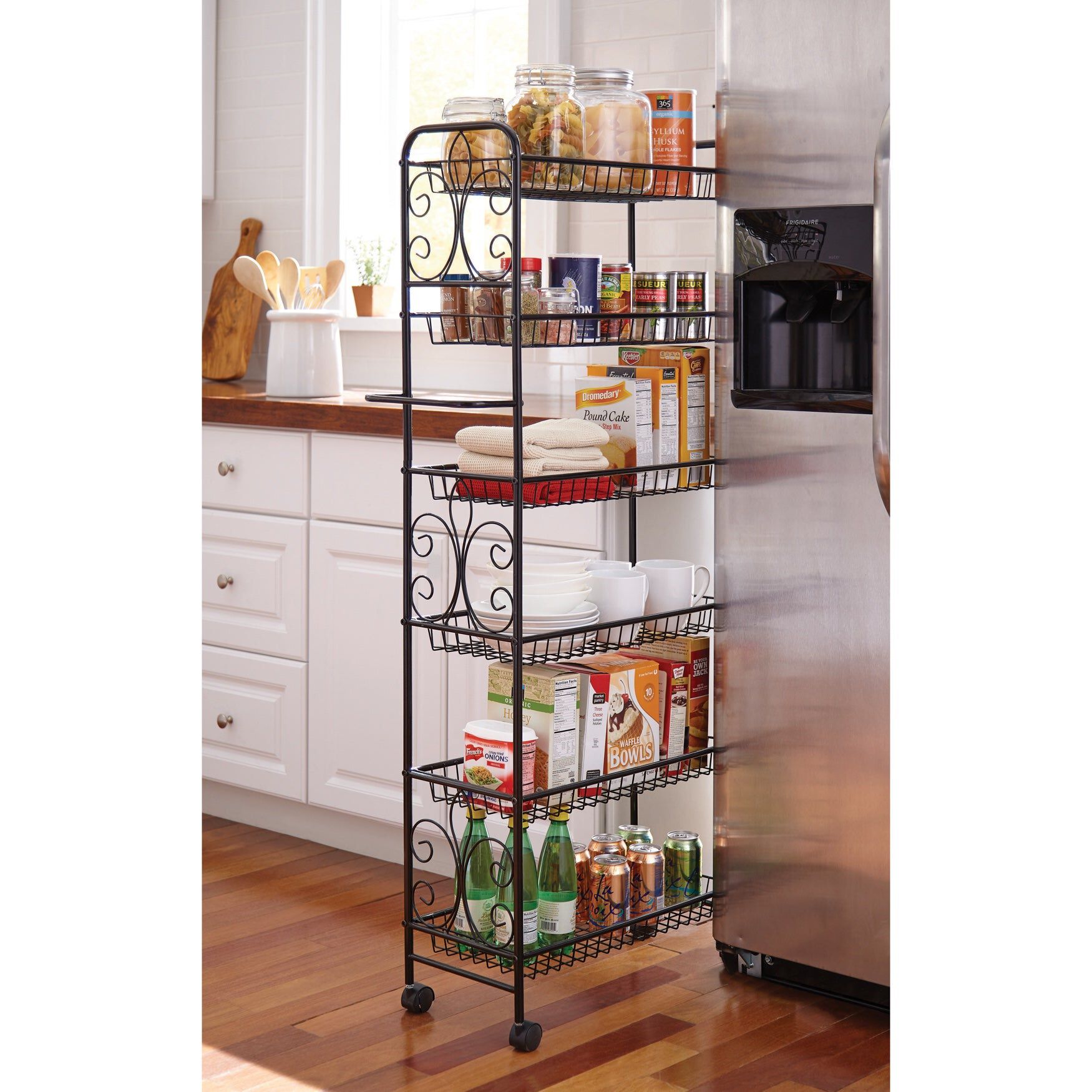 Scroll 6-Tier Kitchen Cart
