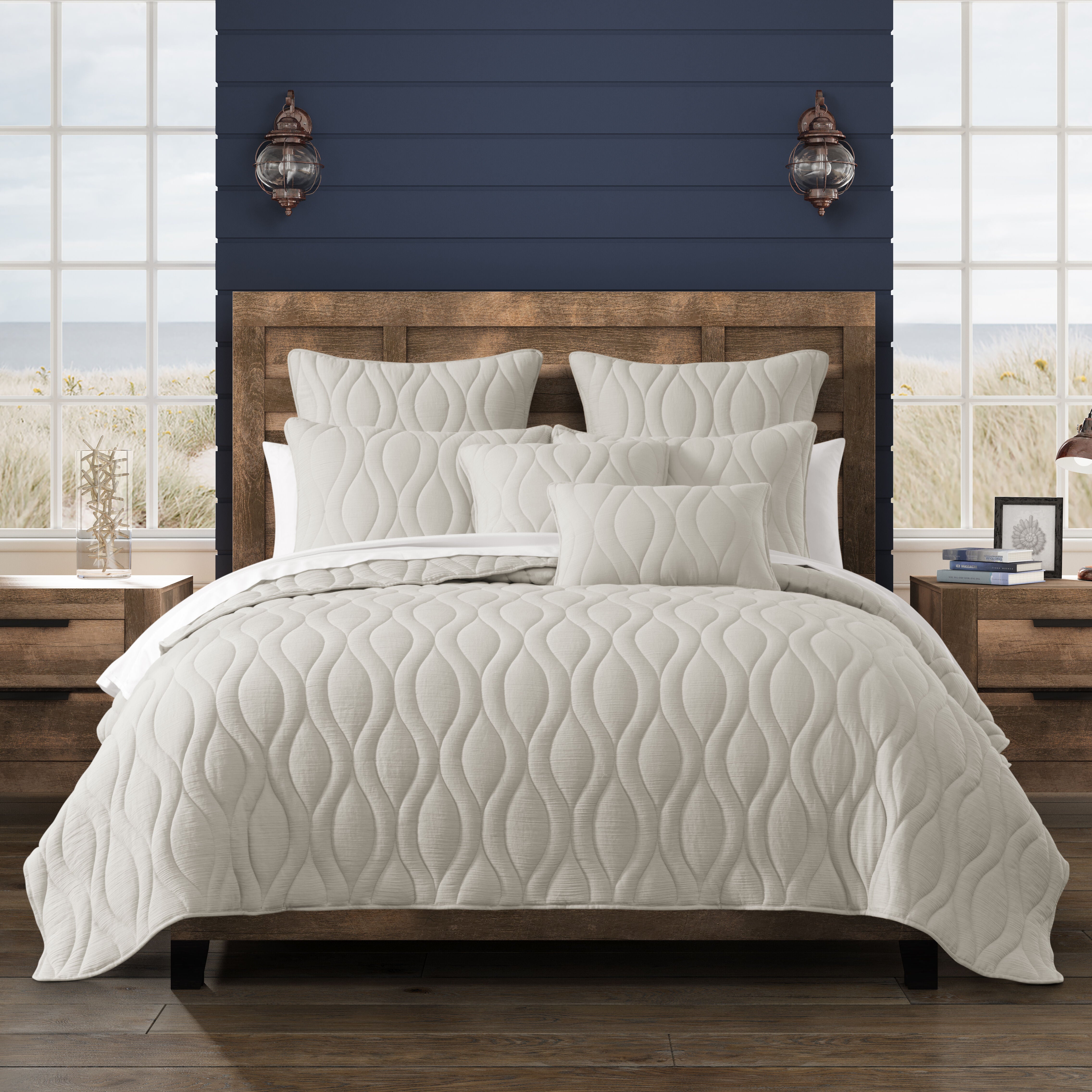 COVE QUILT SET, GREY, hi-res image number 0