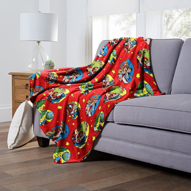 Wb Dc Justice League Heroic Holiday Helpers Silk Touch Throw, , alternate image number 3