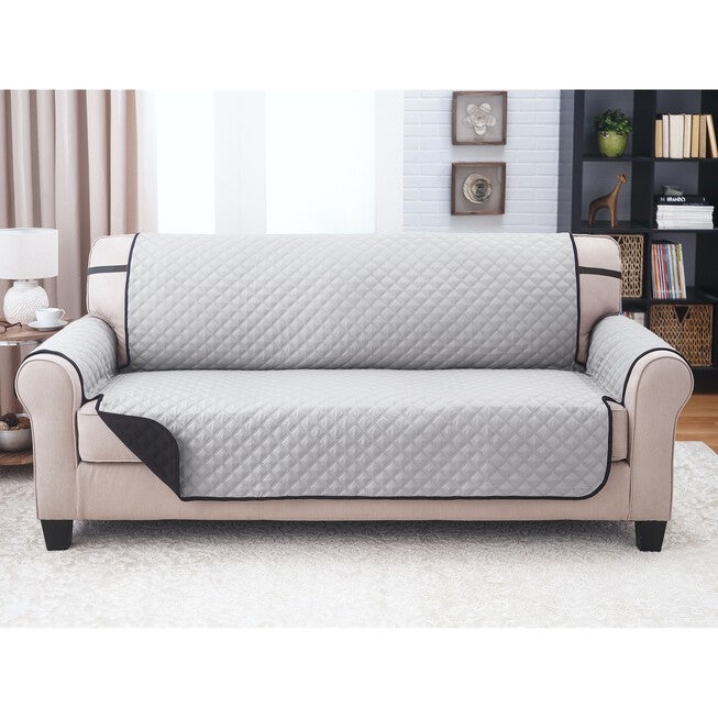 Solid Reversible Quilted Sofa Furniture Protector, , on-hover image number null