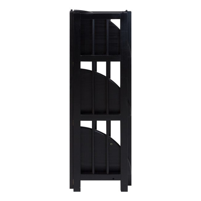 4-Shelf Corner Folding Bookcase-Black, , alternate image number 5