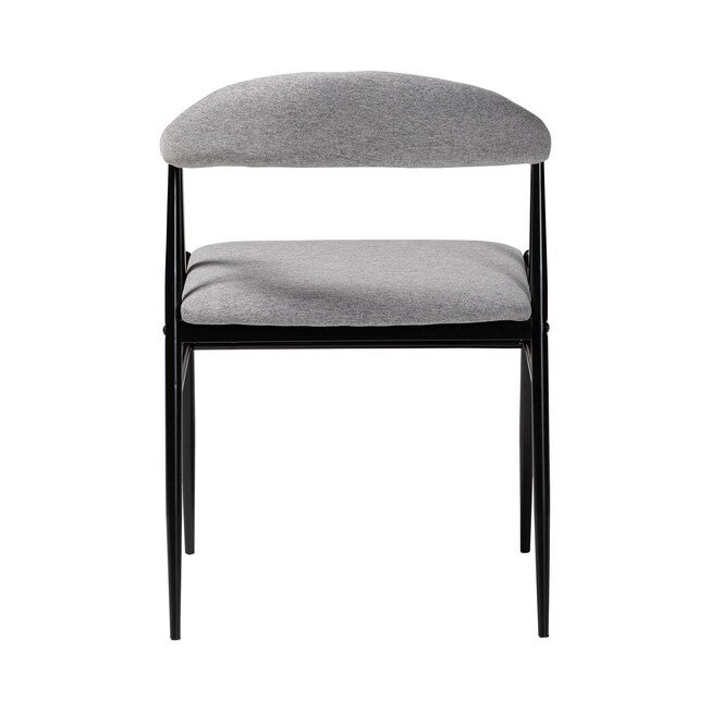Orrin Modern Industrial Fabric and Metal Dining Chair, GREY, alternate image number null