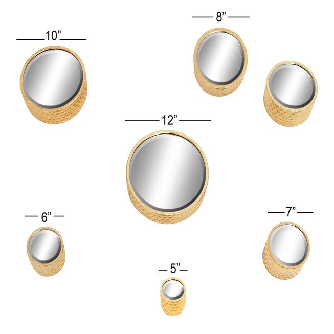 Cosmoliving By Cosmopolitan Set Of 7 Wall Mirror, , alternate image number 4