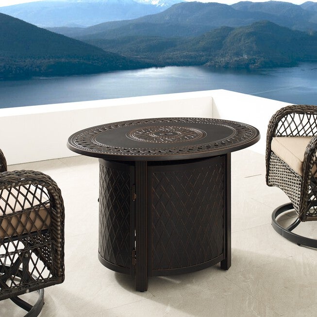 James Aluminum Oval LPG/NG Fire Pit, , alternate image number 3