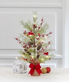 24" Cardinal Berries Tabletop Tree
