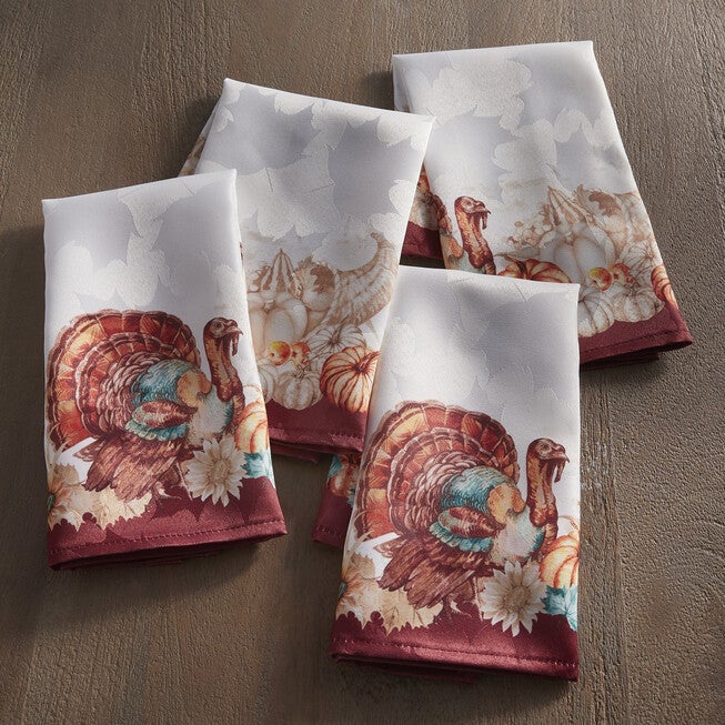 4-PC Turkey Napkins, MULTI, hi-res image number null