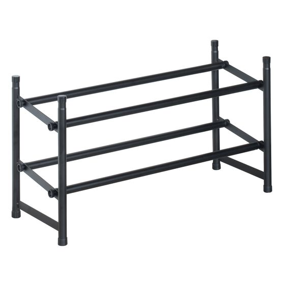 Stackable Telescoping Shoe Rack, Matte Black, , alternate image number null