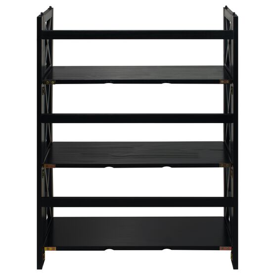 Montego 3-Shelf Folding Bookcase -Black, , alternate image number null