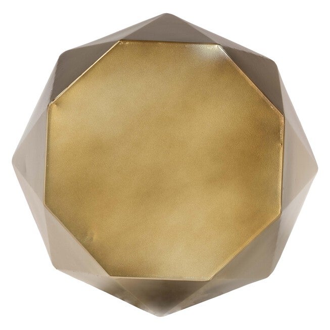Salman Geometric Bronze Metal Accent Table, BRONZE, alternate image number null