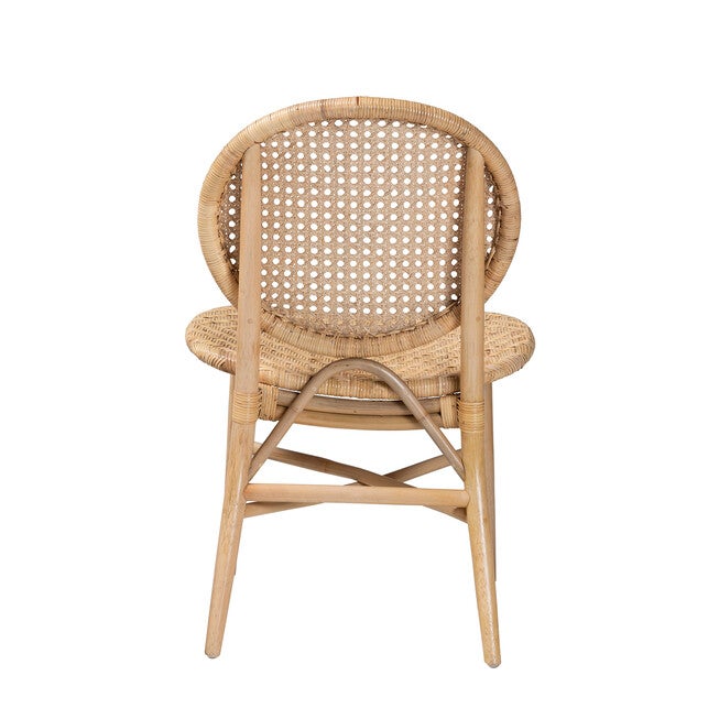 Osaka Modern Bohemian Natural Brown Rattan Dining Chair, NATURAL BROWN, alternate image number 5