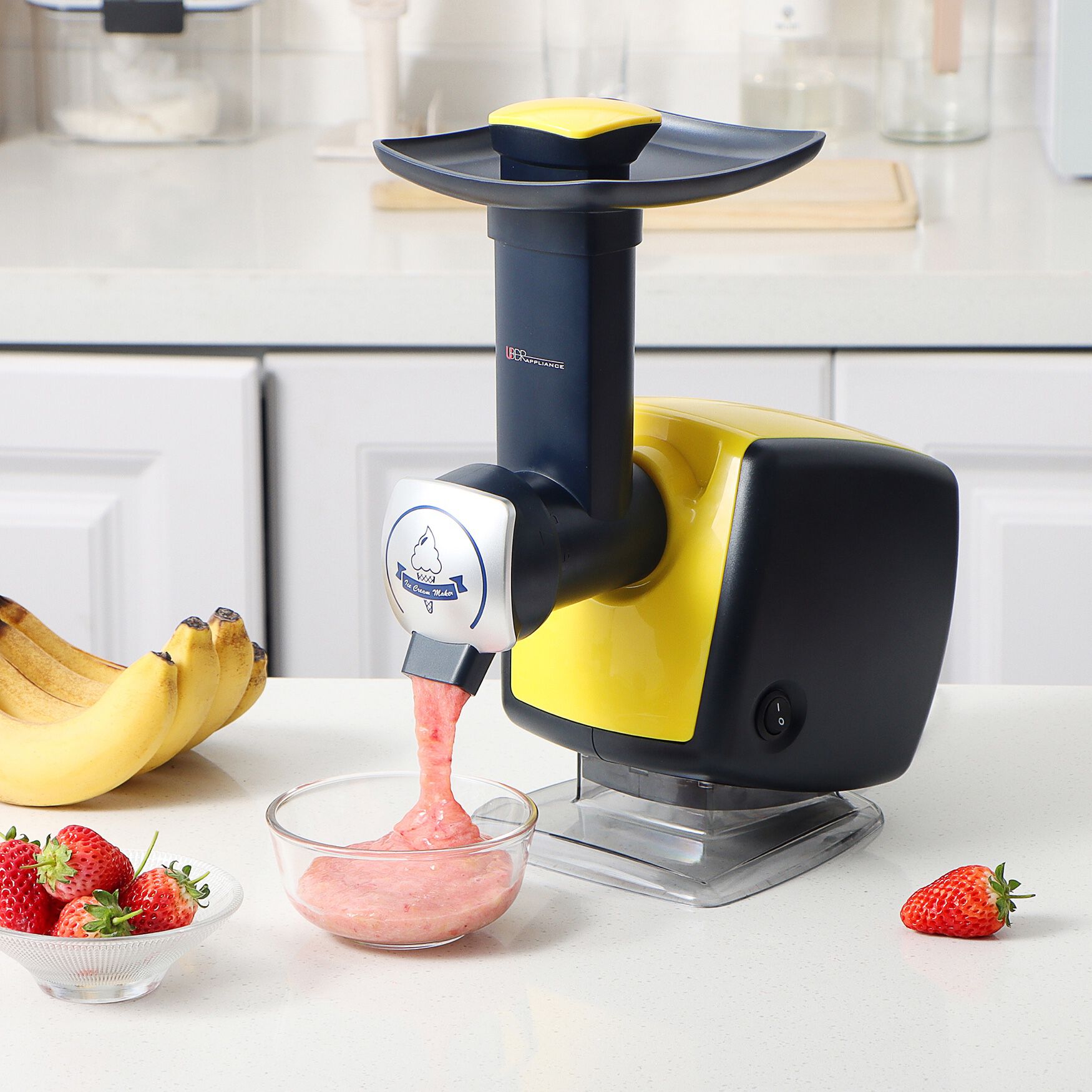 Frozen Fruit Sorbet Treat Maker ETL Certified Yellow King Size