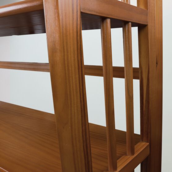 3-Shelf Folding Stackable Bookcase 27.5" Wide - Chestnut, , alternate image number null