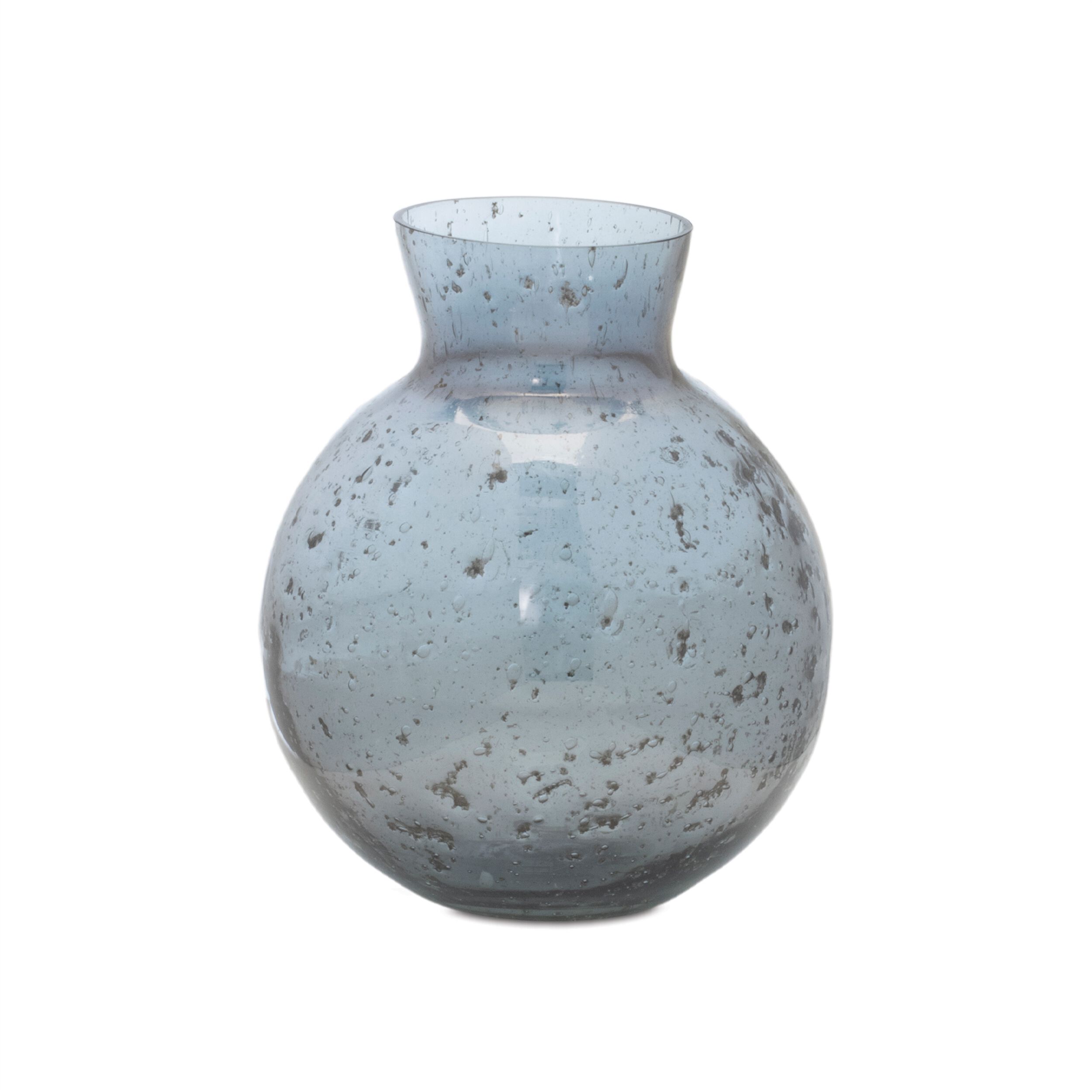 Bubbled Glass Bud Vase Set of 3, GRAY BLUE, alternate image number 2